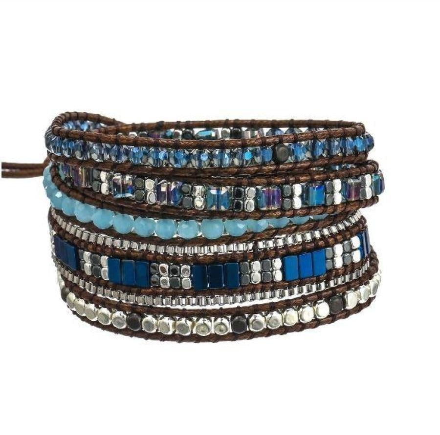 Tia | Handmade Crystal & Hematite Blue