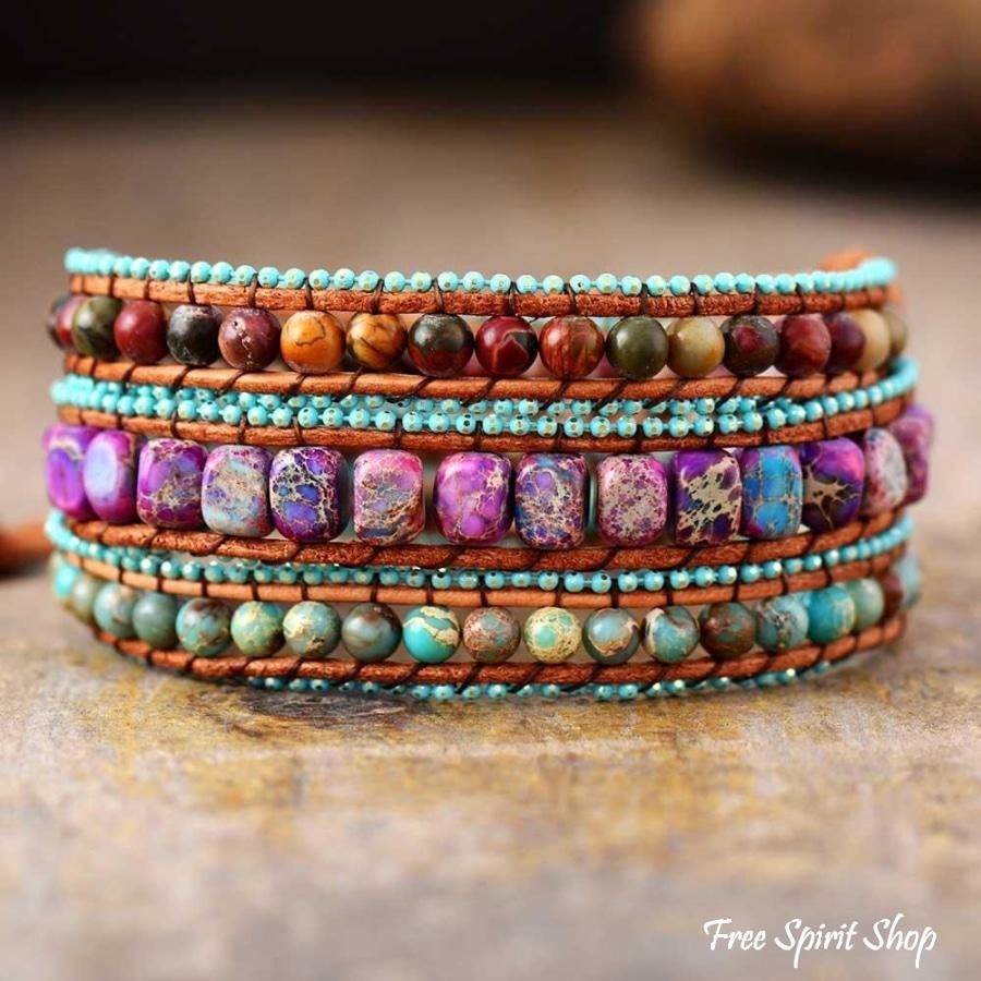 Vicky | Handmade Jasper Mix Love Wrap