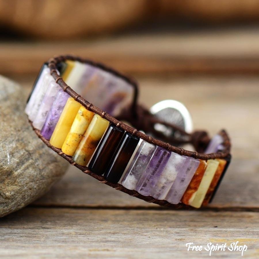 Ida | Handmade Multi-Color Jasper Stone Tube