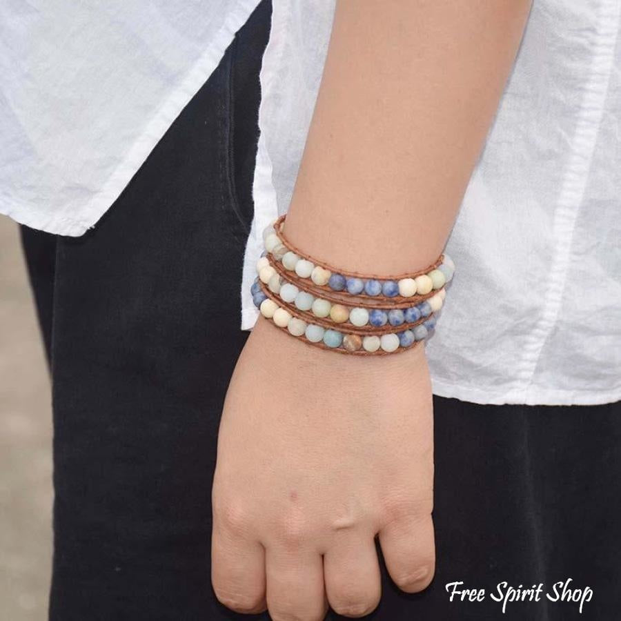 Marie | Handmade Natural Amazonite & Sodalite