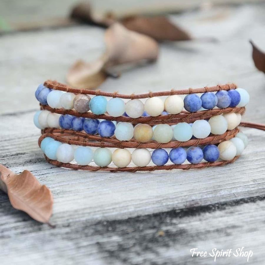 Marie | Handmade Natural Amazonite & Sodalite