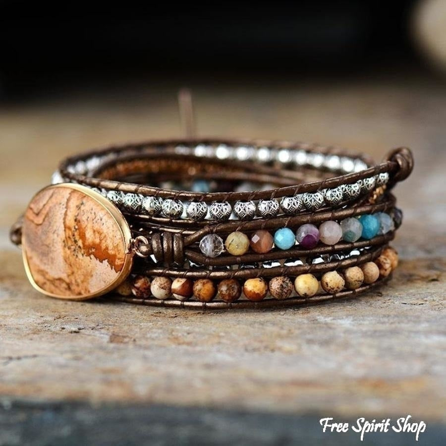 Jane | Handmade Natural Earthy Jasper Wrap
