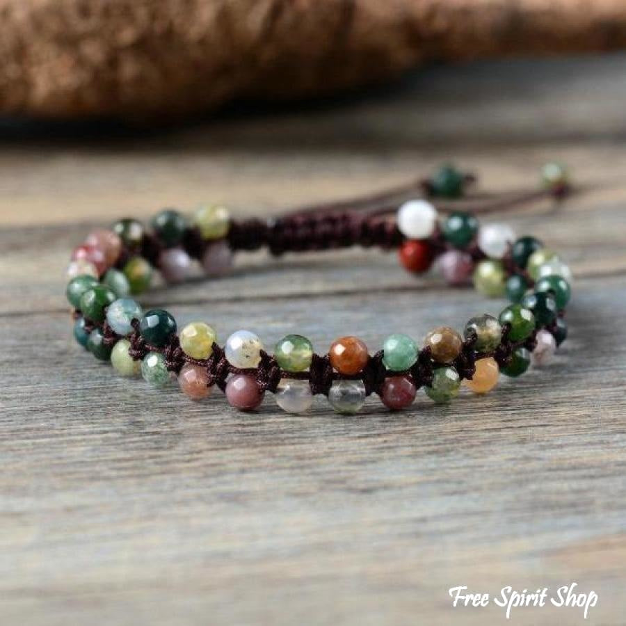 Susan | Handmade Natural Indian Agate Braided