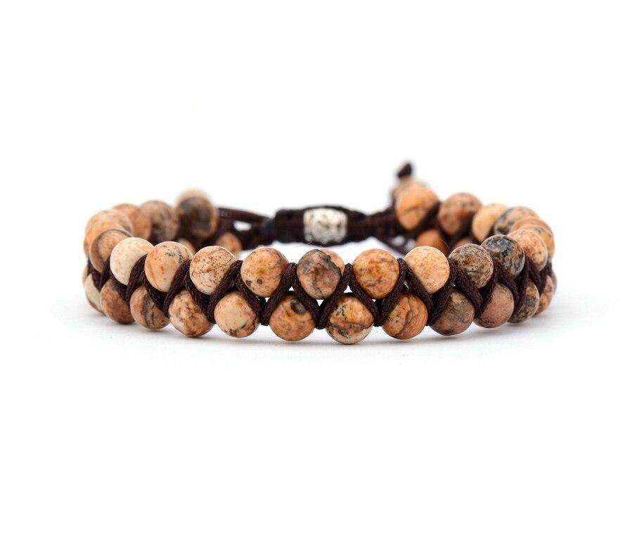 Lily | Handmade Natural Jasper Braided