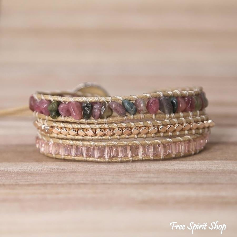 Georgia | Handmade Natural Pink Tourmaline Wrap