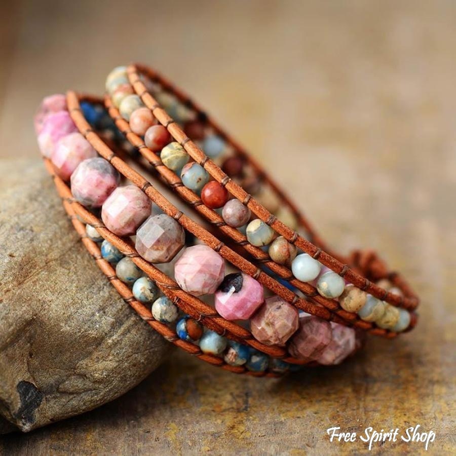 Ingrid | Handmade Natural Faceted Rhodonite &
