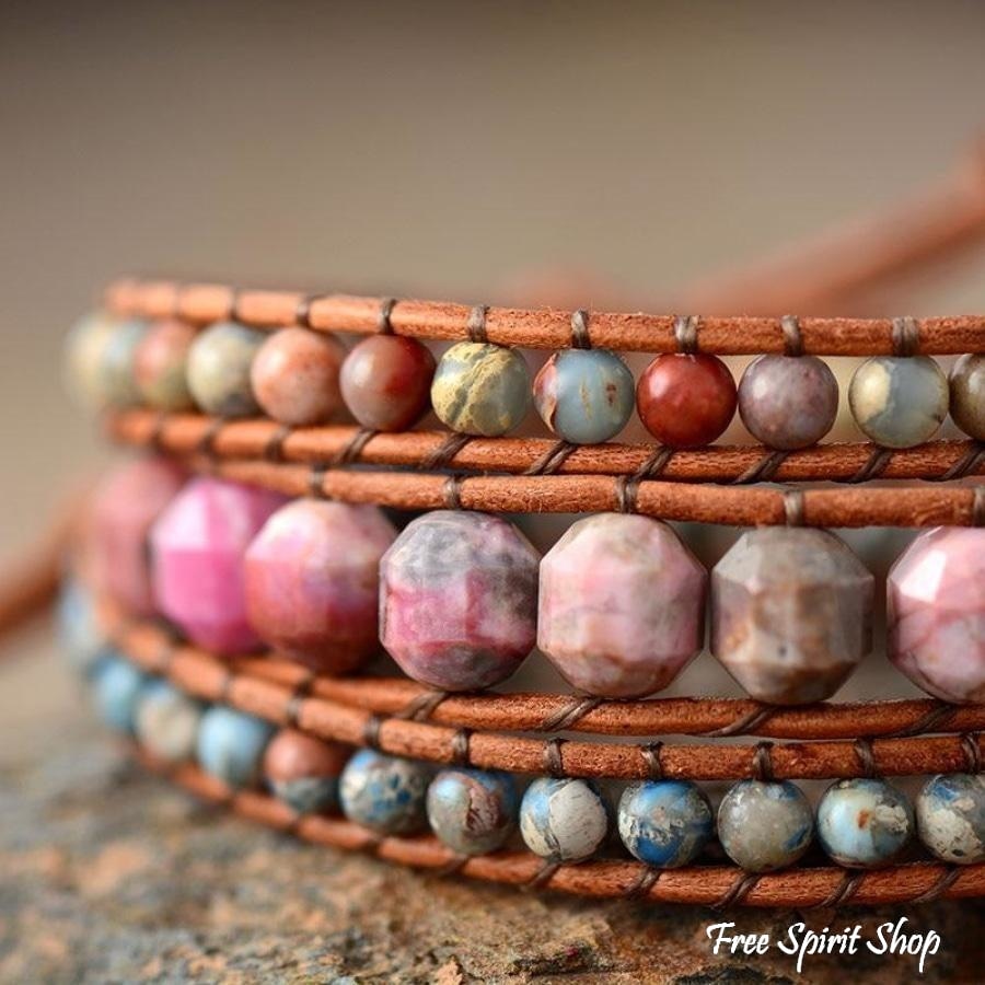 Ingrid | Handmade Natural Faceted Rhodonite &