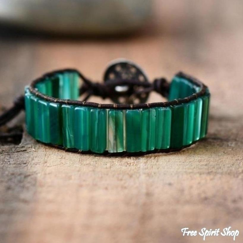 Maisie | Handmade Natural Green Onyx Tube
