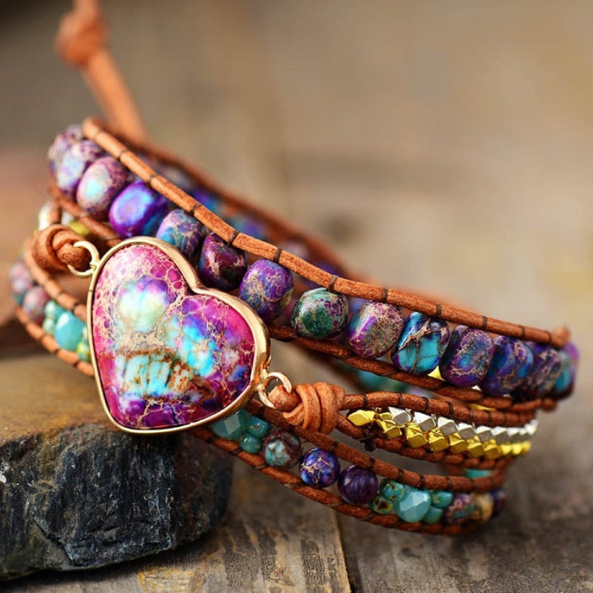 April | Handmade Purple & Turquoise Jasper