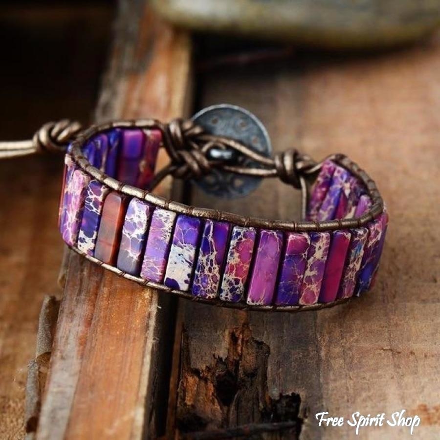 Isabella | Handmade Purple Jasper Tube Wrap