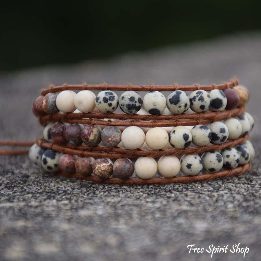 Aggie | Handmade Red Jasper & Dalmatian