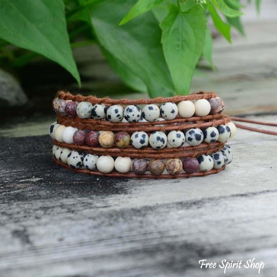 Aggie | Handmade Red Jasper & Dalmatian