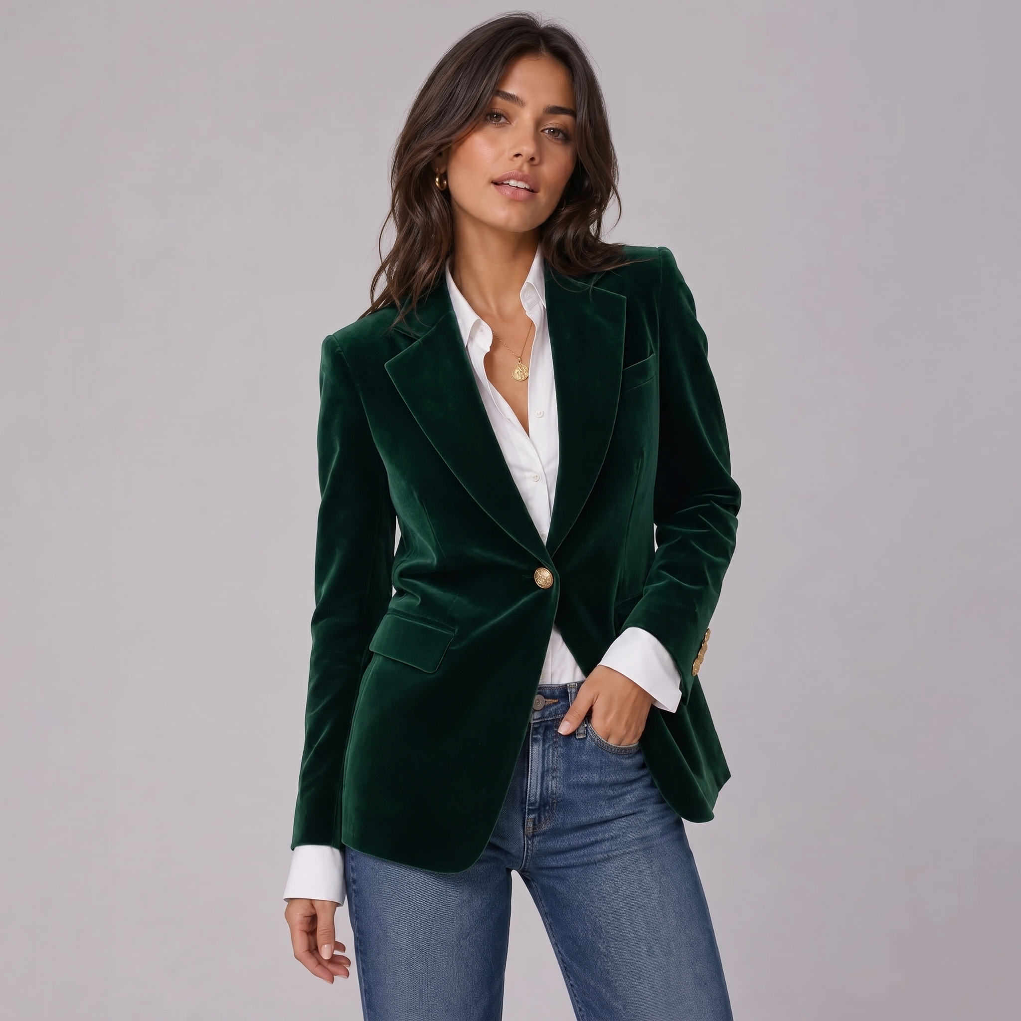 Eleanor | Elegant Velvet Blazer