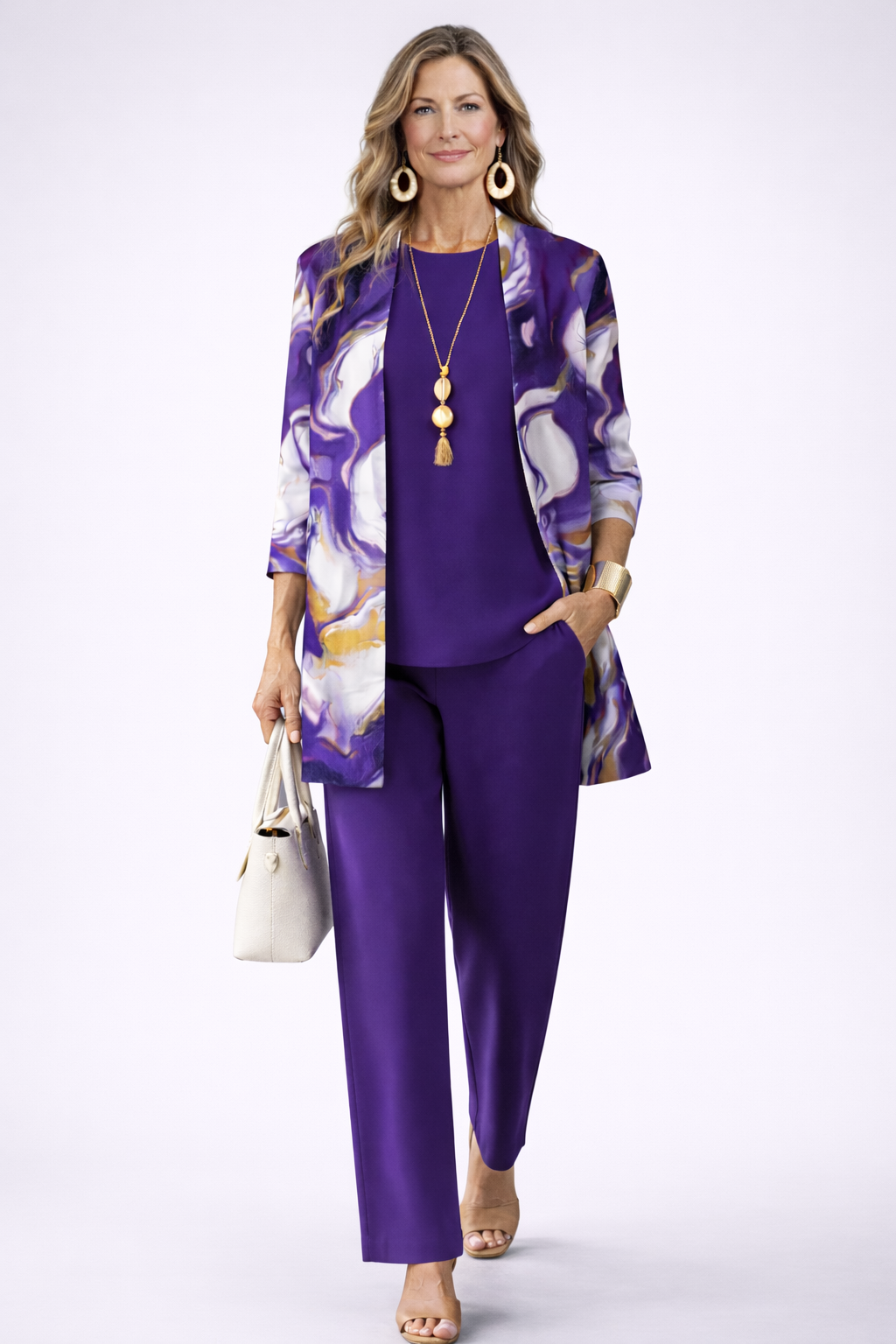 Gavina | Purple Three-Piece Set