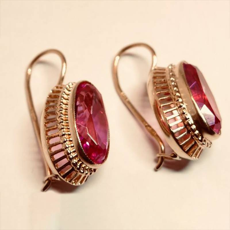 Quinn | Vintage Crystal Rose Earrings