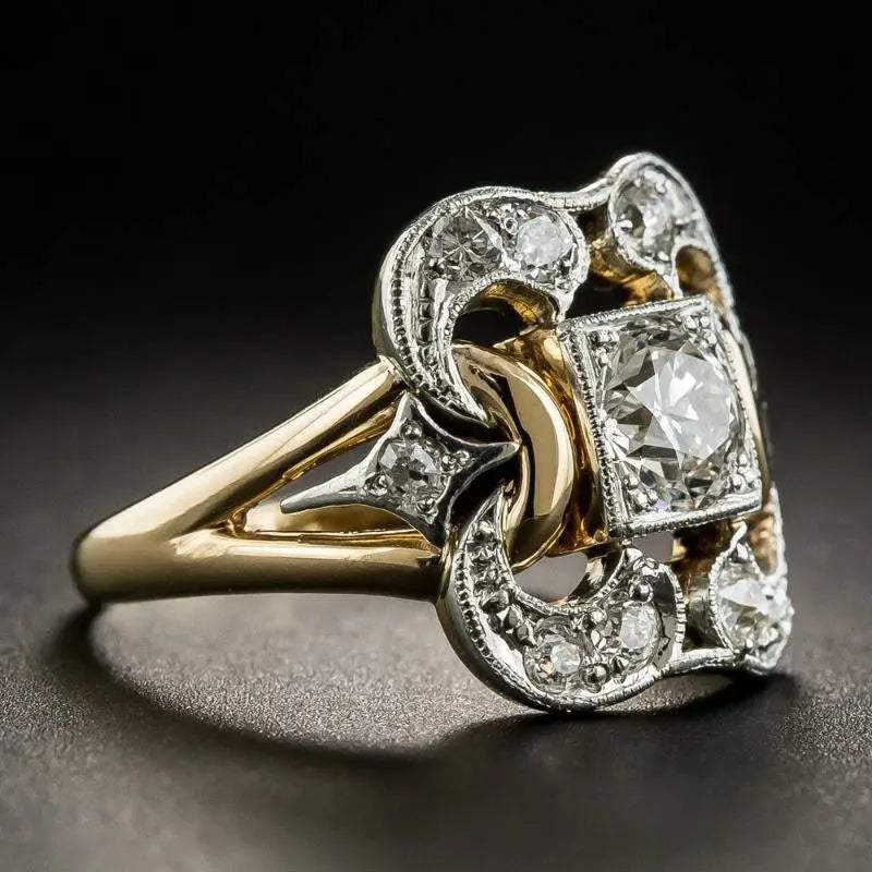 Susan | Vintage Zirconia Gold Ring