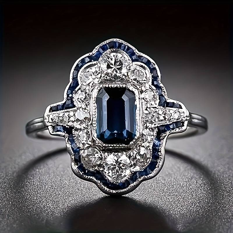 Lucy | Vintage Blue Crystal Silver
