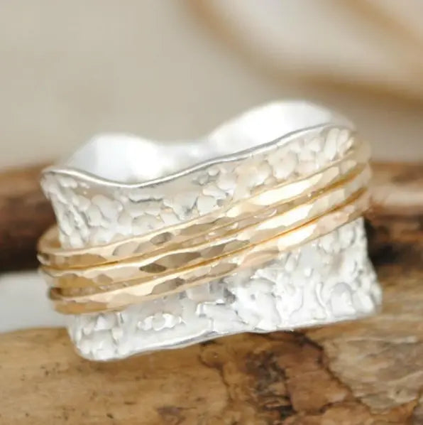 Stella | Vintage Gold Silver Ring
