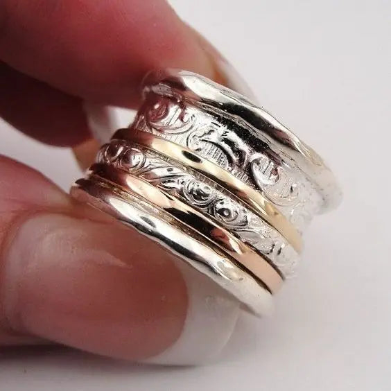 Millie | Vintage Gold Silver Ring