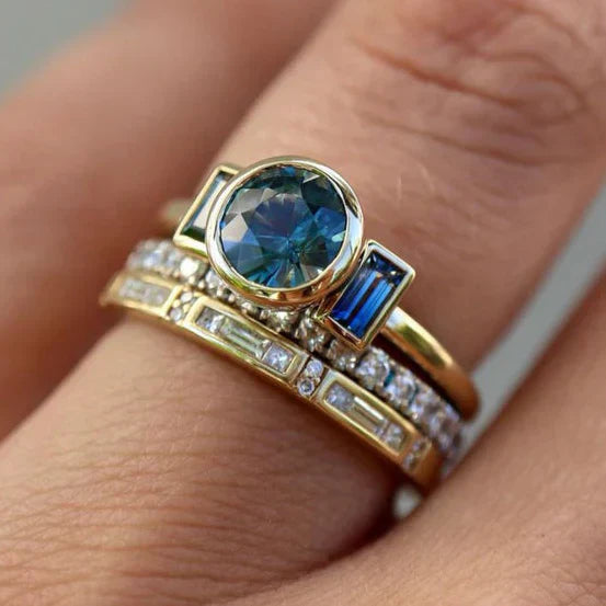 Jenny | Vintage Gold Blue Ring