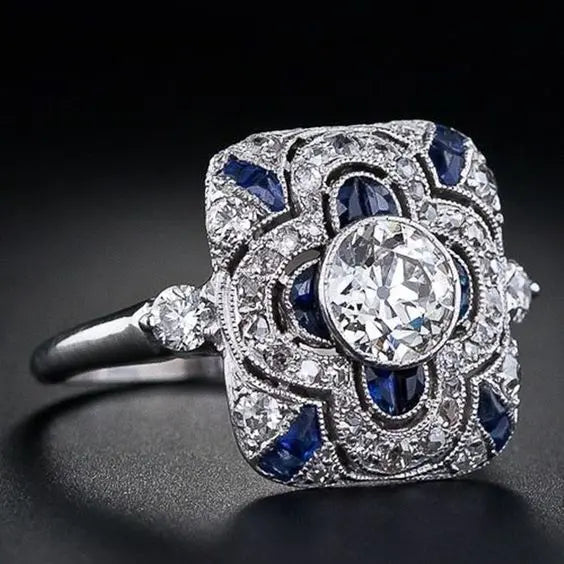 Serena | Silver Ring Blue Zirconia