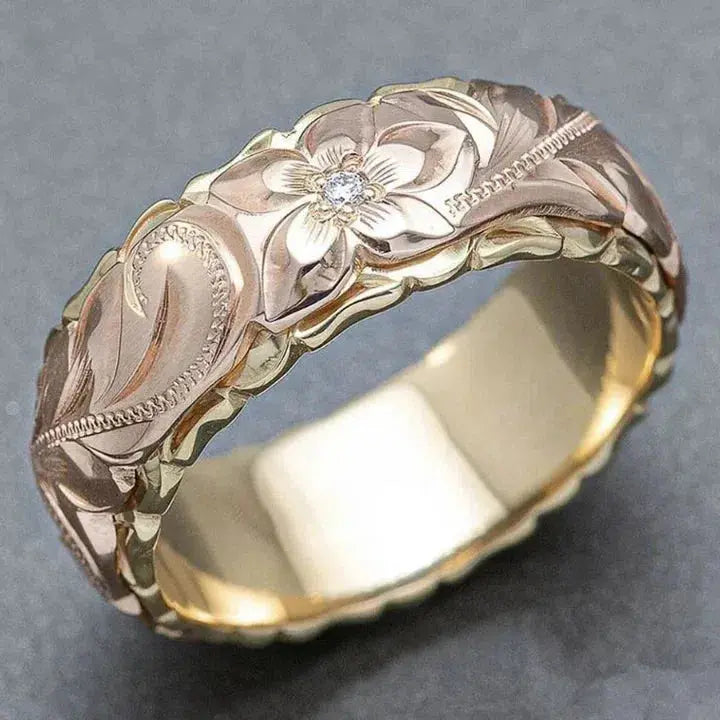 Rae | Vintage Rose Flower Gold