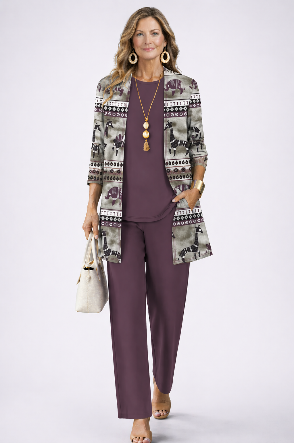 Valerie | Plum Purple Three-Piece Set