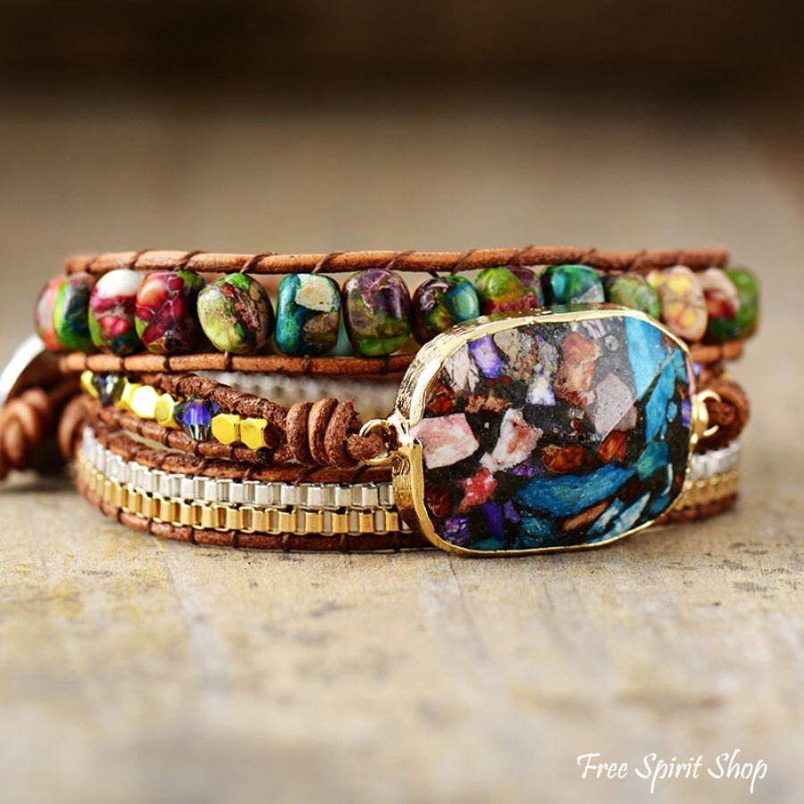 Opal | Multi-color Imperial Jasper & Chain
