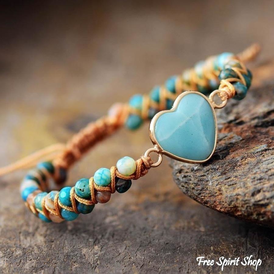 Gloria | Amazonite Heart Bead