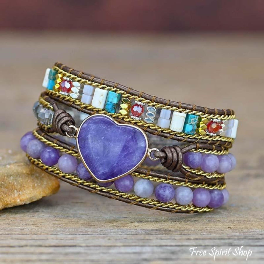 Meg | Amethyst Heart Wrap