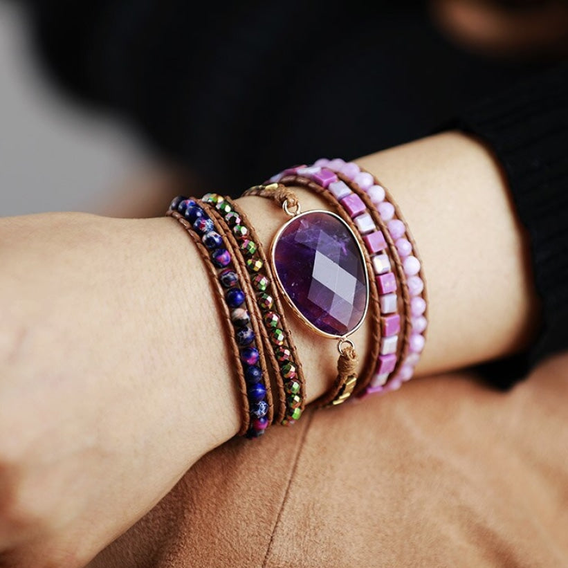 Agatha | Amethyst & Purple Quartz Wrap