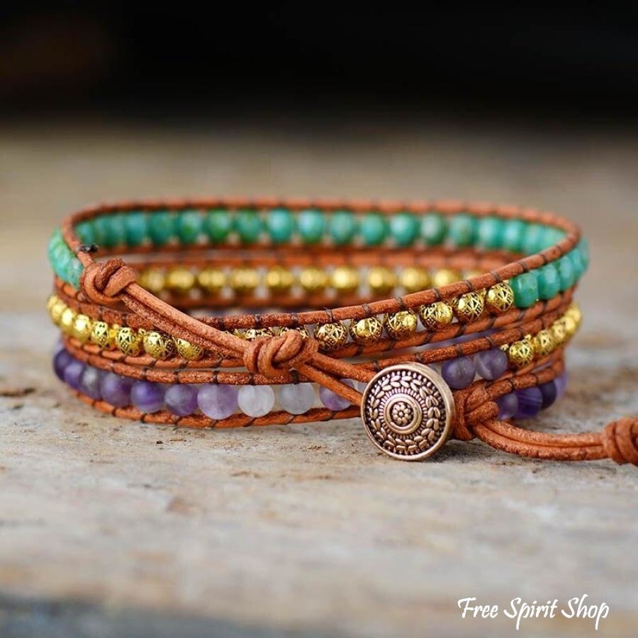 Lydia | Amethyst & Vintage Tibetan Bead