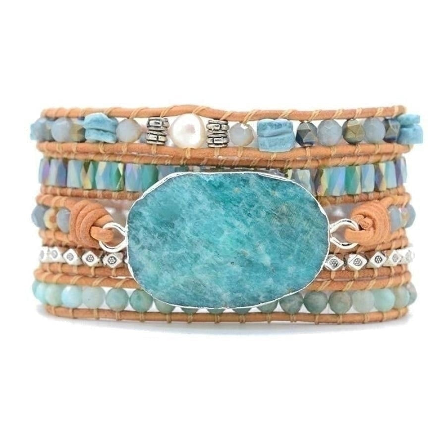 Blair | Calming Amazonite Bead Wrap