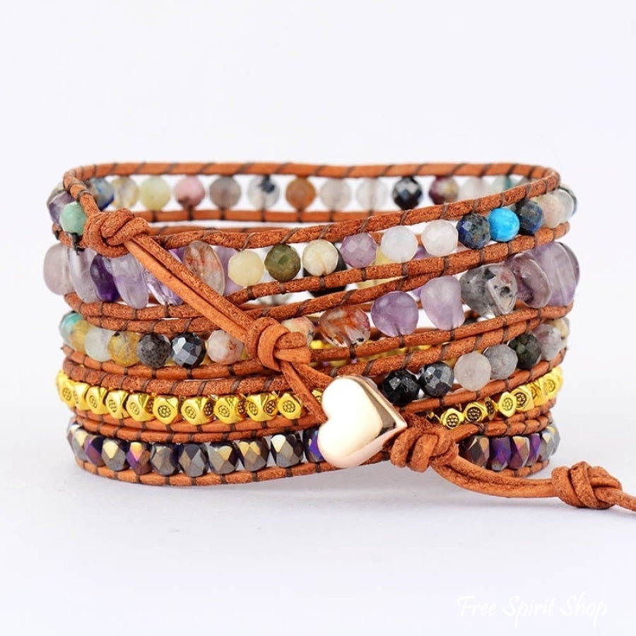 Annie | Fluorite & Amethyst Crystal Wrap
