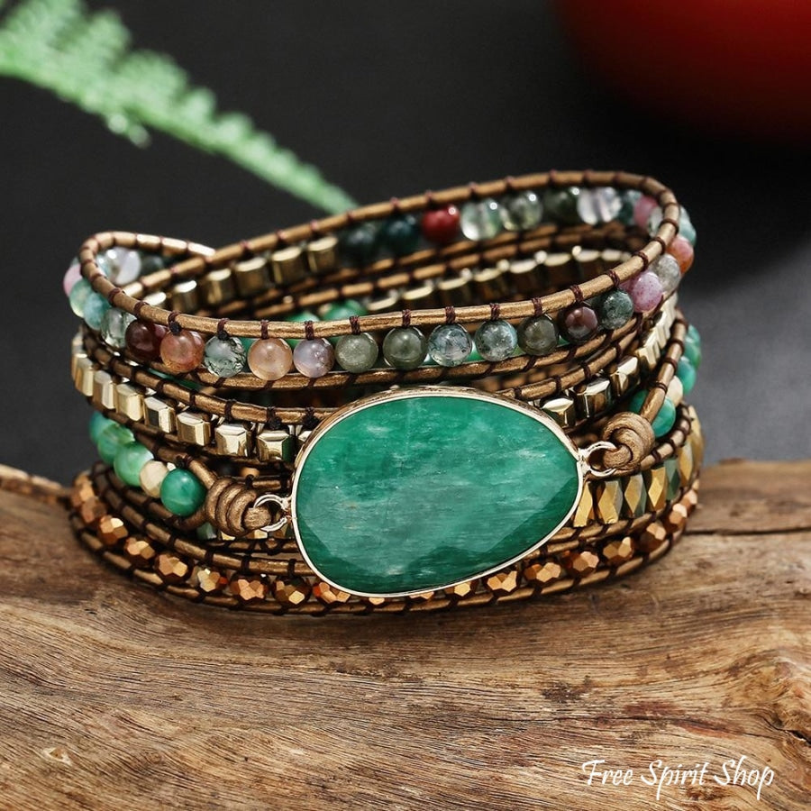 Maya | Green Aventurine & Indian Agate