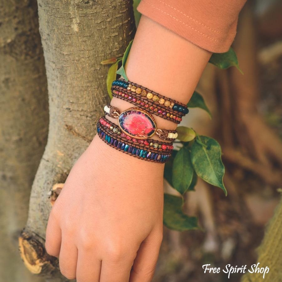 Iris | Imperial Jasper & Apatite Wrap