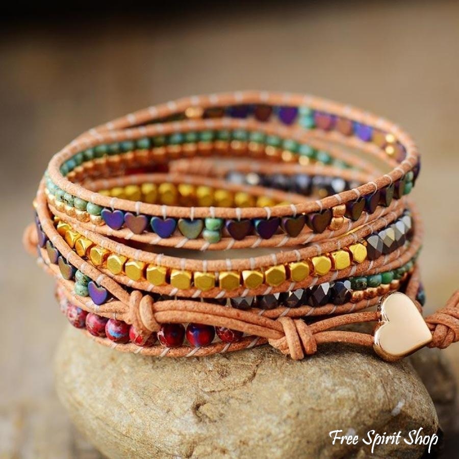 Coral | Jasper Heart 5 Layer Wrap