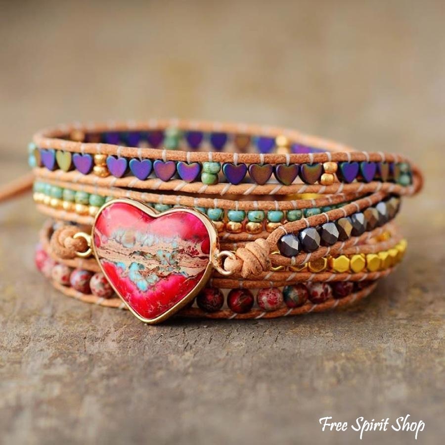 Coral | Jasper Heart 5 Layer Wrap
