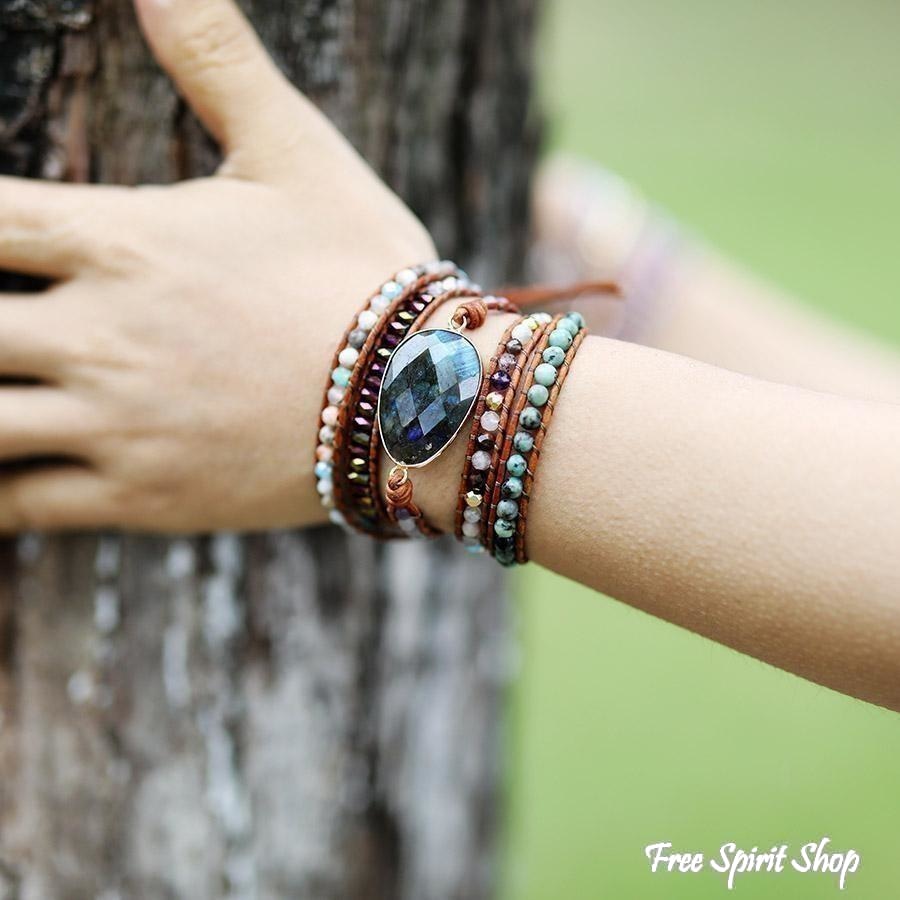Jean | Labradorite African Turquoise & Agate