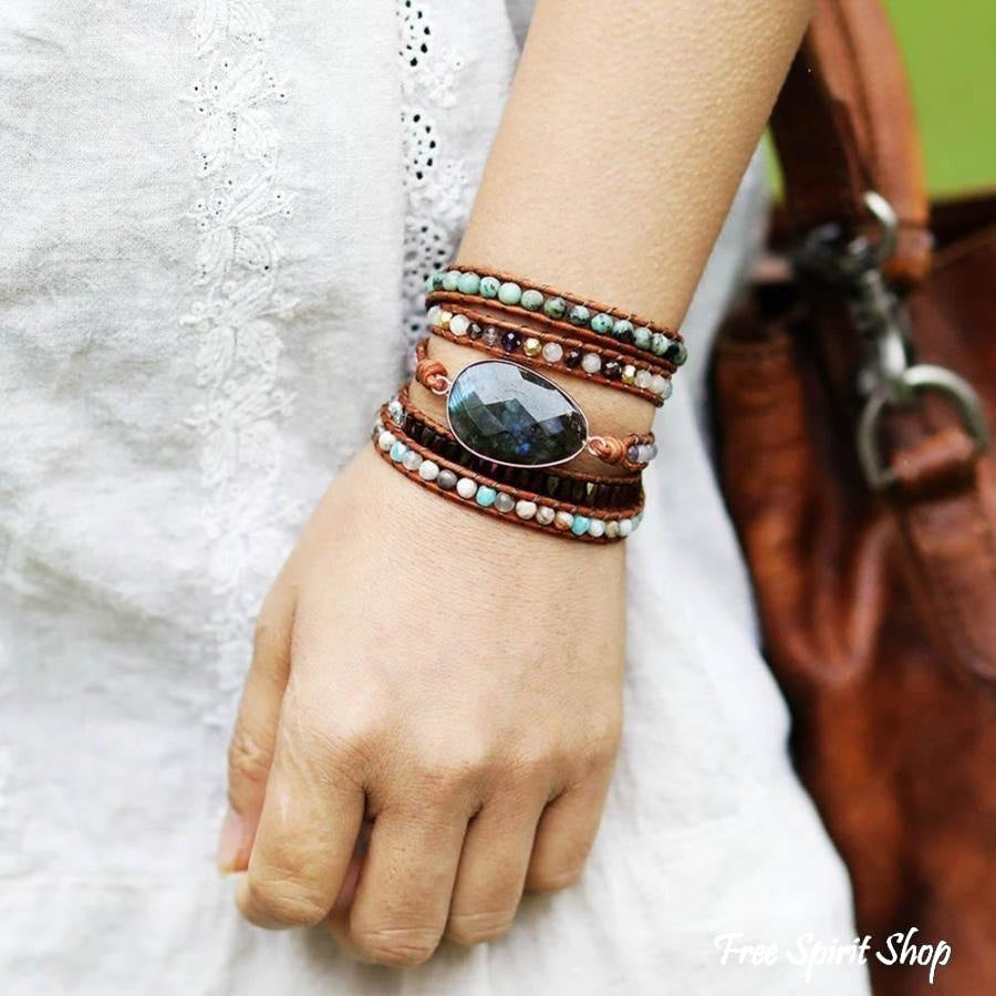 Jean | Labradorite African Turquoise & Agate