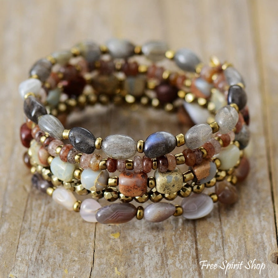 Pam | Labradorite King Jasper Botswana Agate