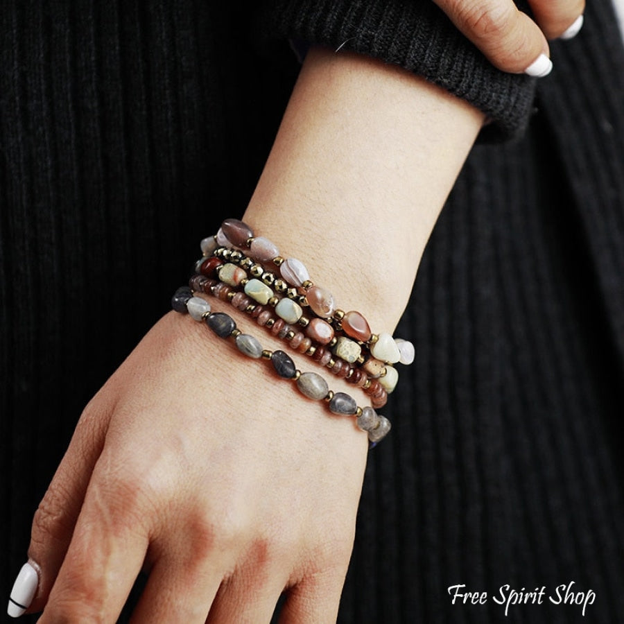 Pam | Labradorite King Jasper Botswana Agate