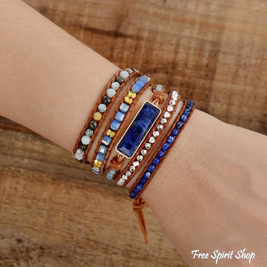 Kaia | Sodalite Amazonite & Pyrite Wrap