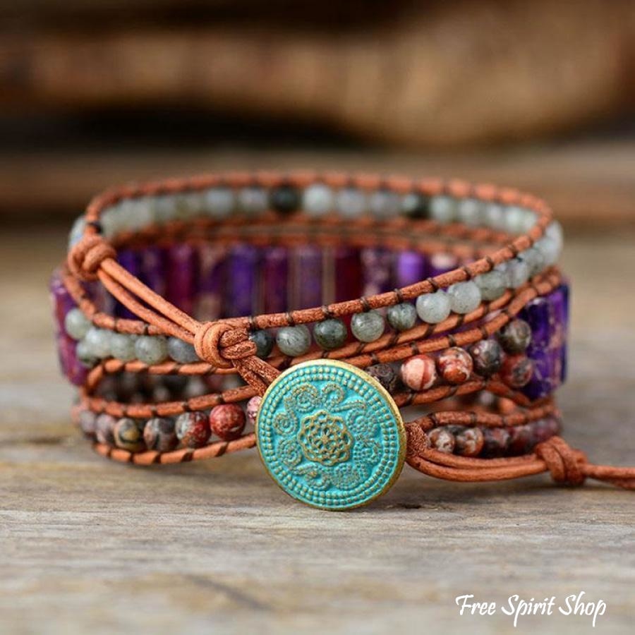 Kate | Purple Jasper & Labradorite Wrap