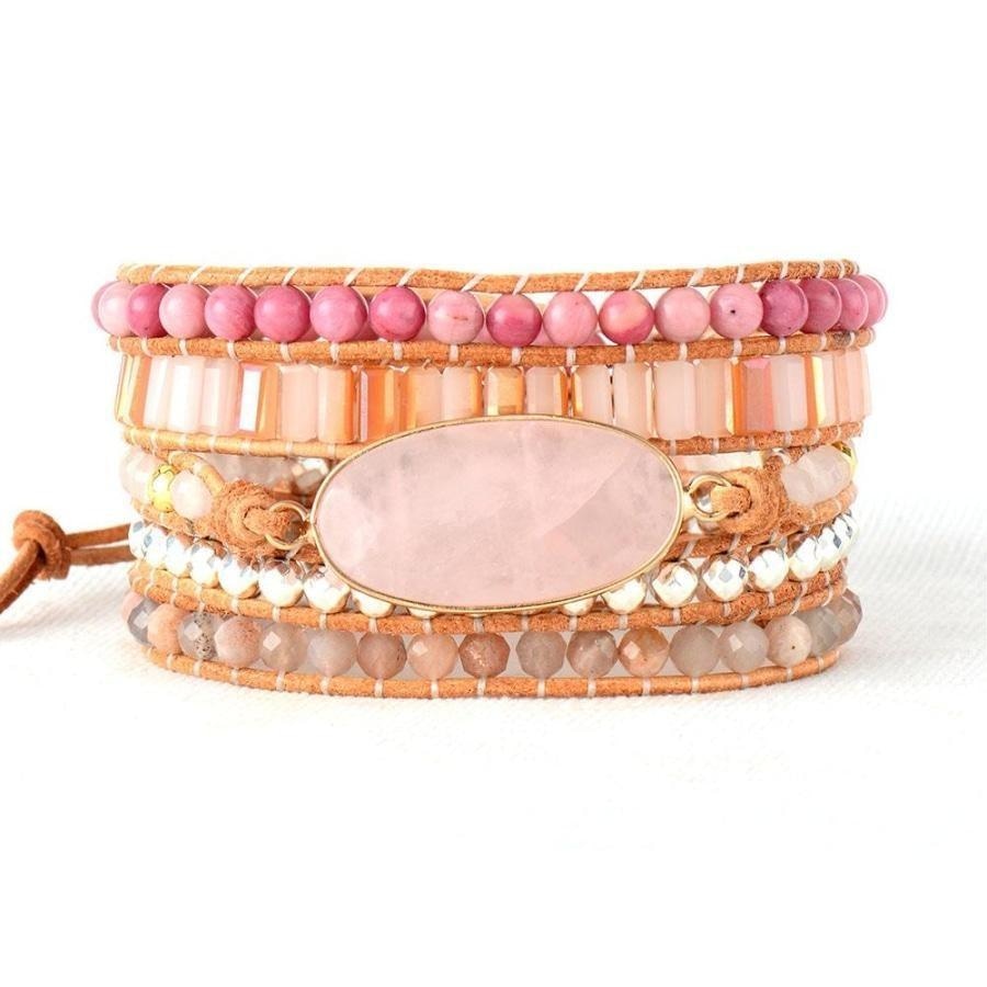 Sofia | Rose Quartz Rhodonite & Sunstone
