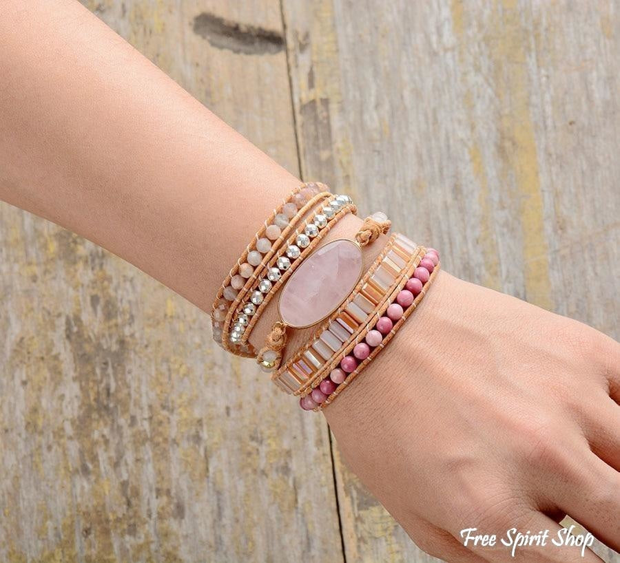 Sofia | Rose Quartz Rhodonite & Sunstone