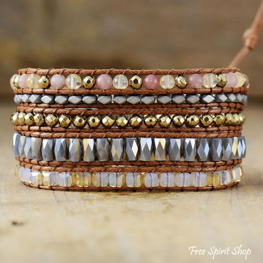 Fleur | Strawberry Agate & Citrine Wrap