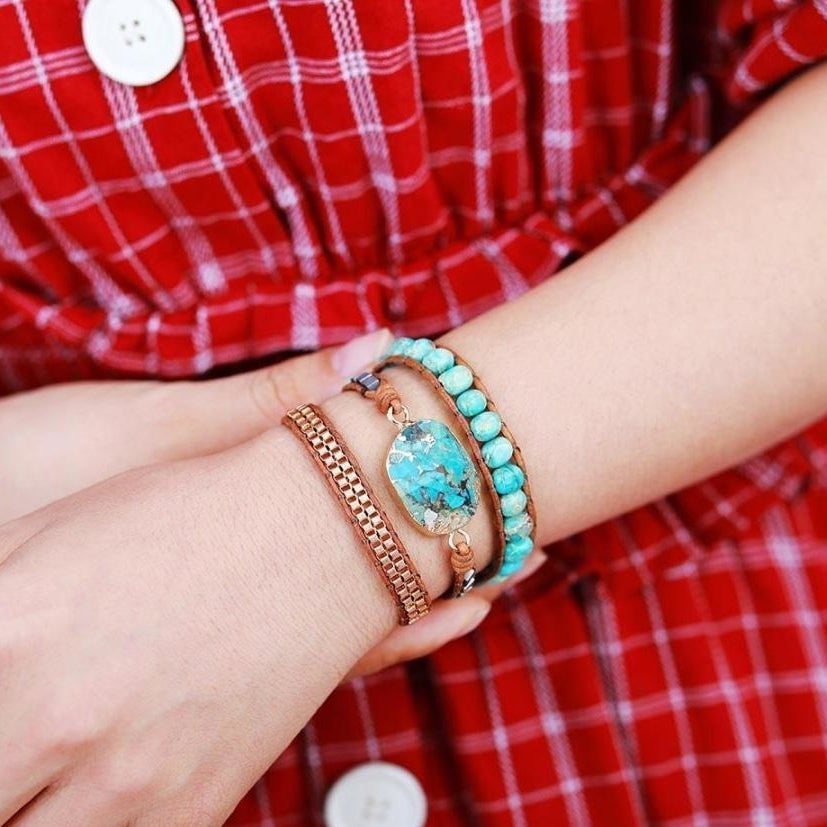 Abigail | Turquoise Howlite Wrap