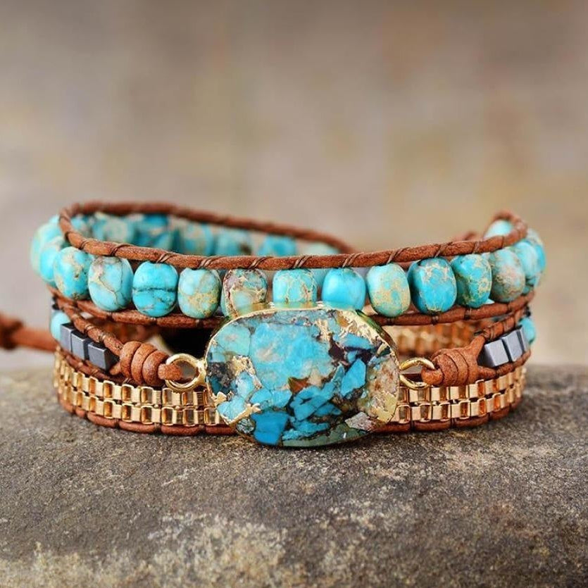 Abigail | Turquoise Howlite Wrap