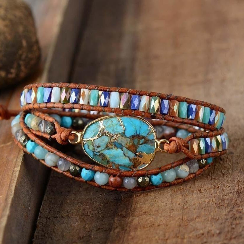 Alba | Turquoise & Jasper Wrap